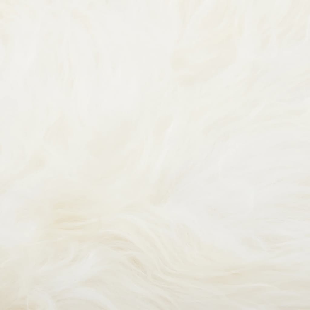 vidaXL Fodera per Sedia in Pelle di Pecora Islandese Crema 70x110 cm