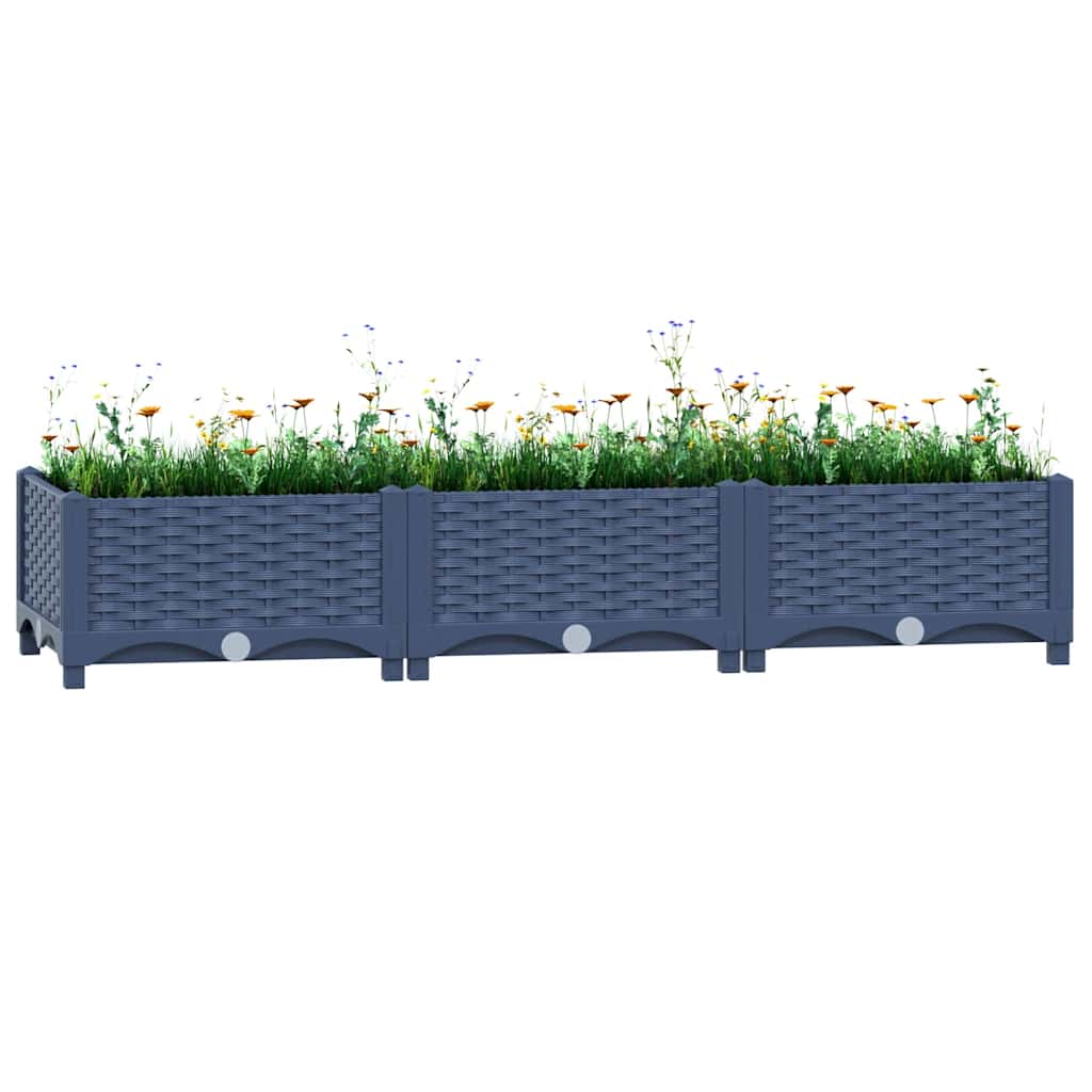 Fioriera da Giardino Grigio Blu 160x120x53 cm in PP vidaXL | Leroy Merlin