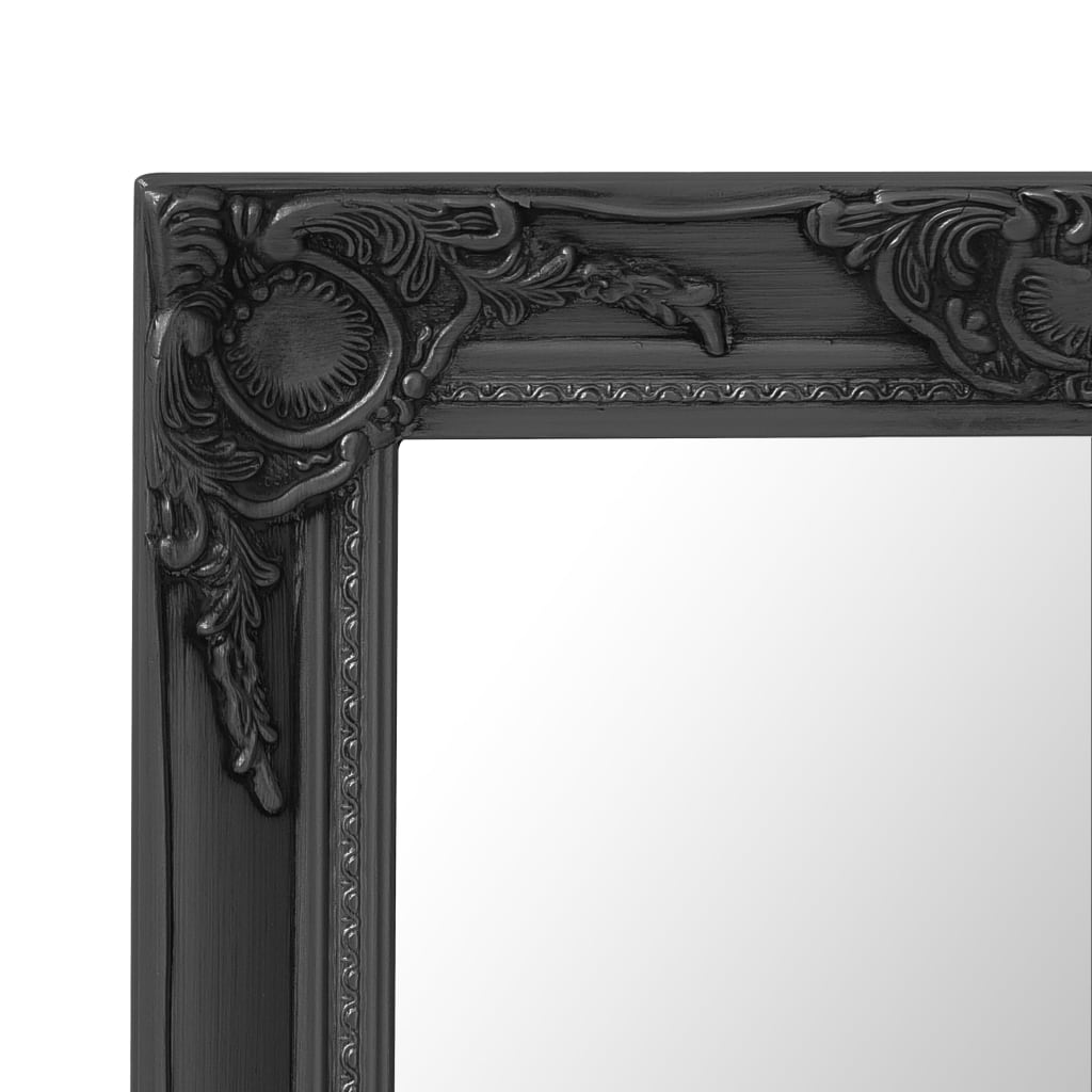 vidaXL Specchio da Parete Stile Barocco 60x60 cm Nero