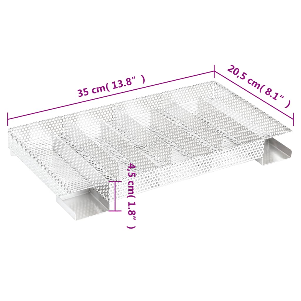 vidaXL Generatore di Fumo Freddo 4 Lati 22,5 cm in Acciaio Inox