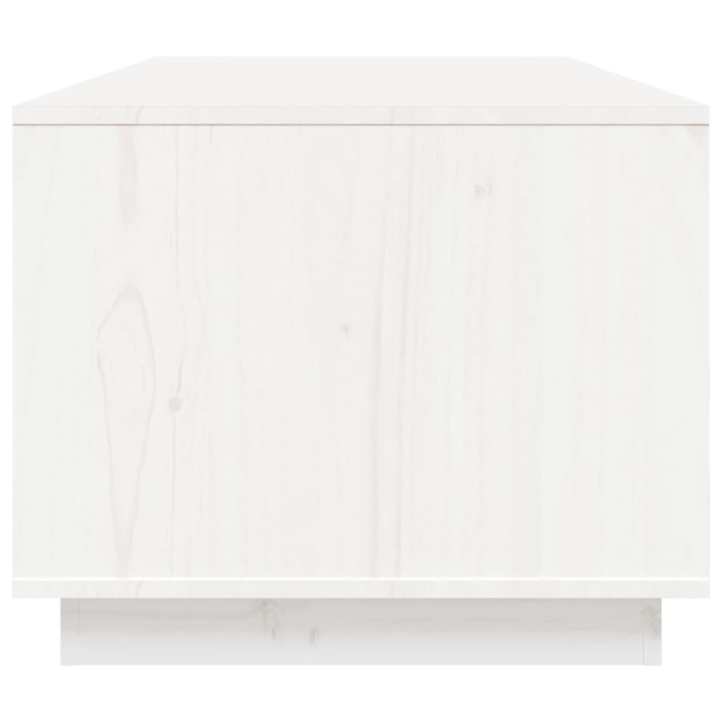 vidaXL Tavolino da Salotto Bianco 100x50x41 cm Legno Massello di Pino