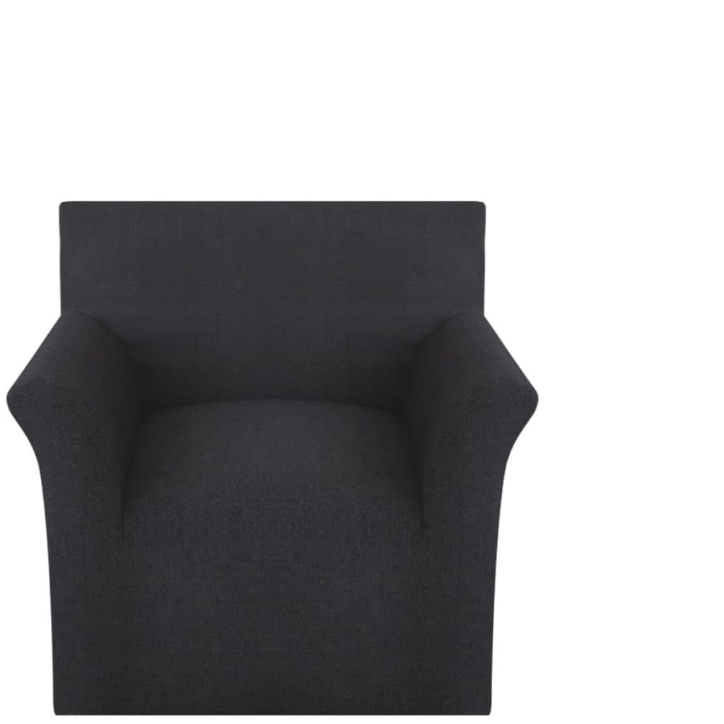 vidaXL Copridivano Fodera divano elasticizzata maglia cotone nero