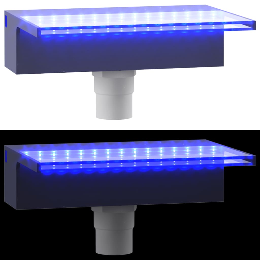 vidaXL Sfioratore a Cascata con LED RGB Acrilico 30 cm