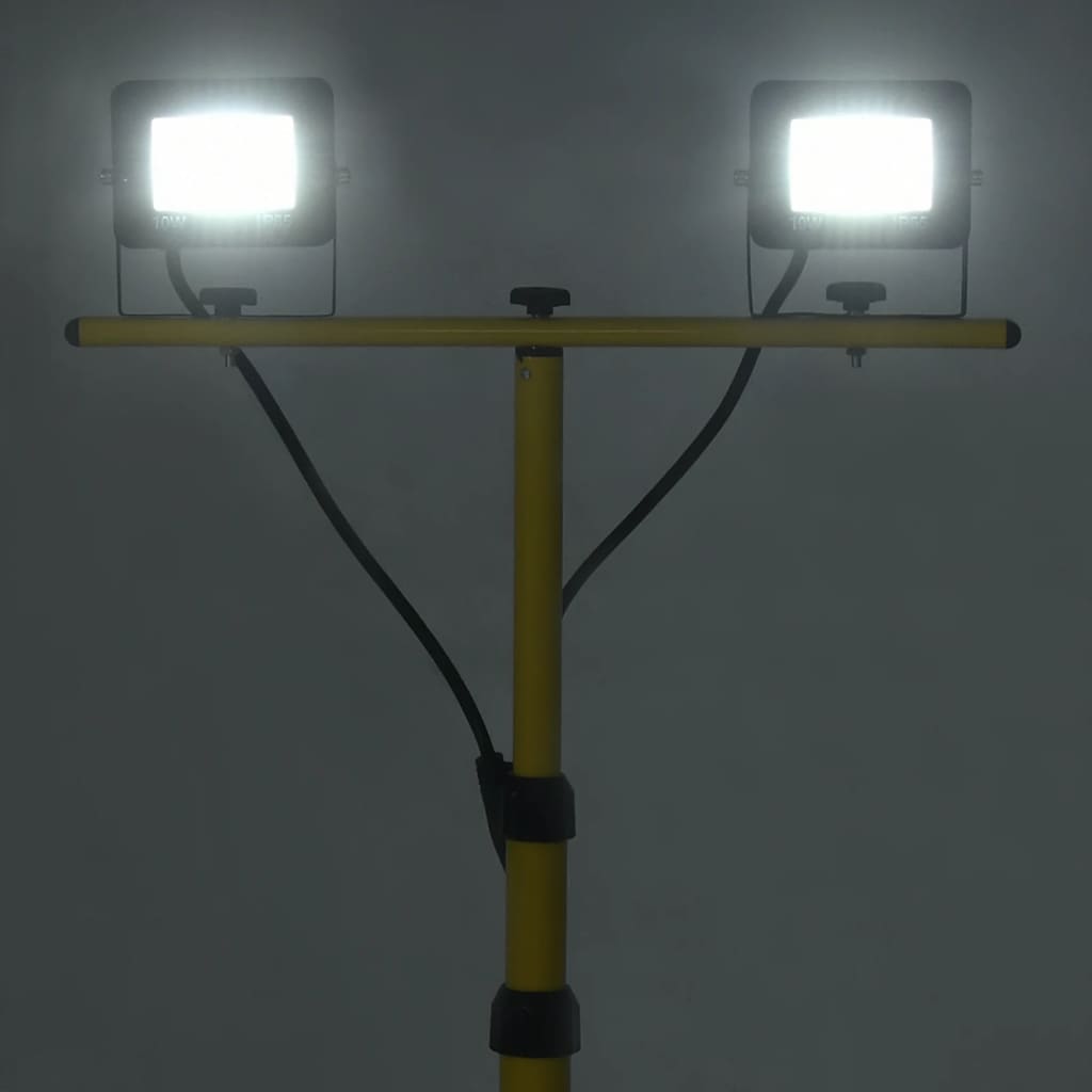 vidaXL Faretto a LED con Treppiede 2x10 W Bianco Freddo
