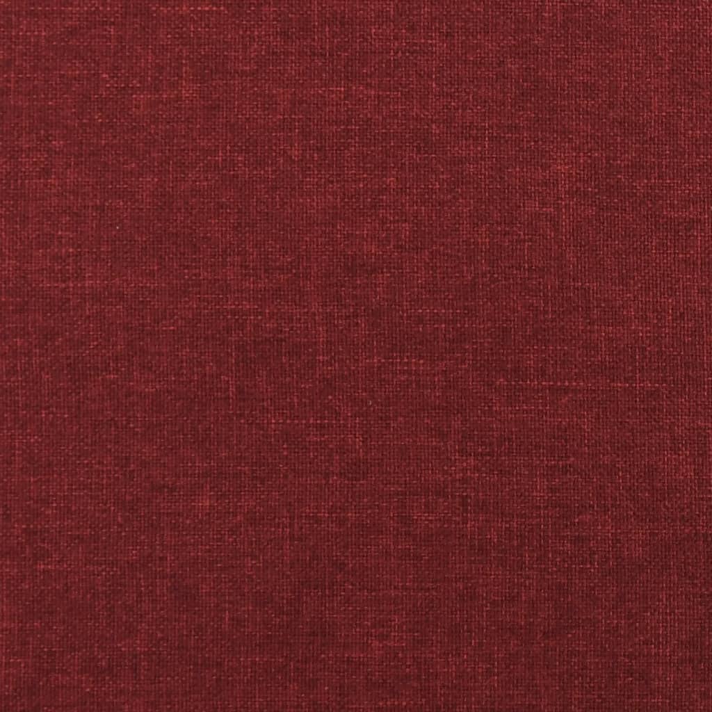 vidaXL Poggiapiedi Rosso Vino 60x60x36 cm in Tessuto e Similpelle