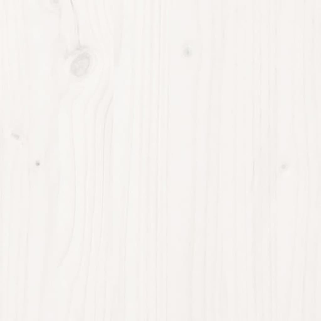 vidaXL Testiera per Letto Bianca 155,5x4x100 cm Legno Massello di Pino