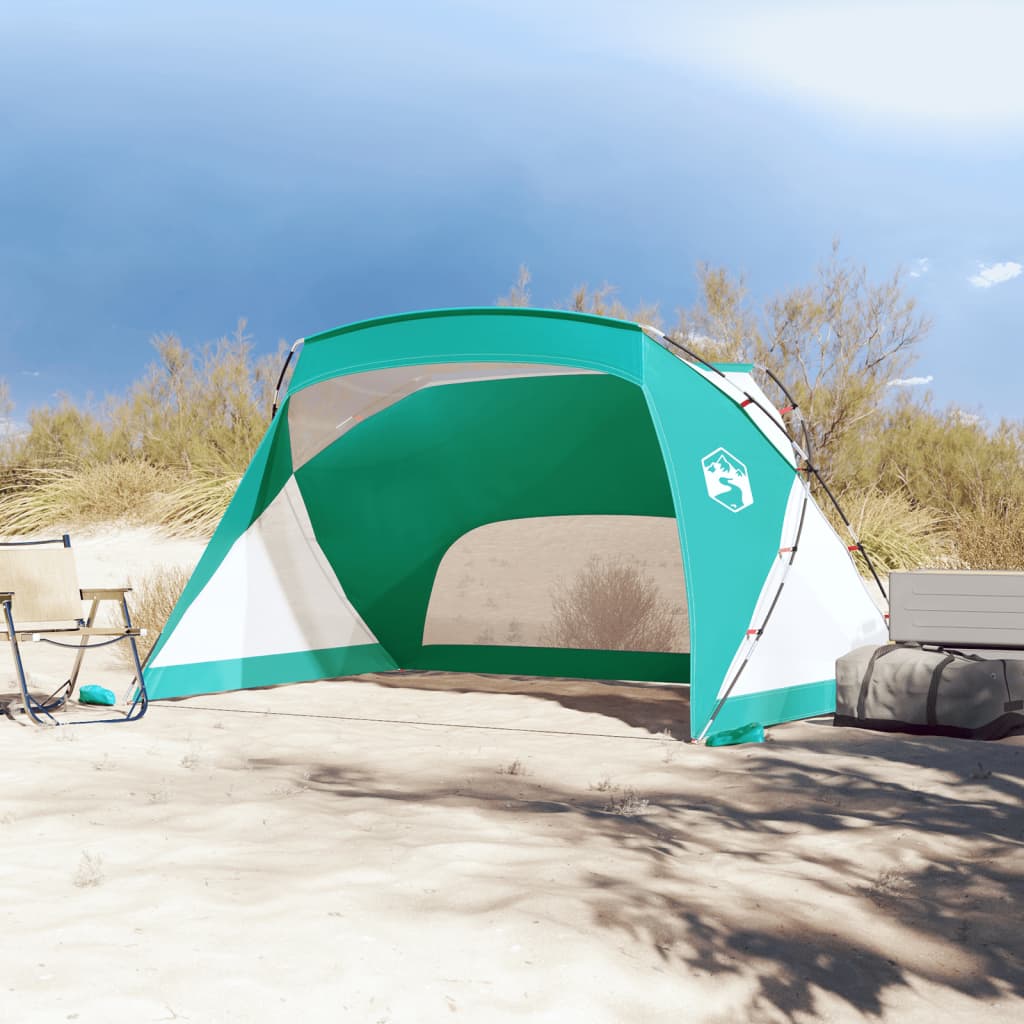vidaXL Tenda da Spiaggia Verde 274x178x170/148 cm in Poliestere 185T
