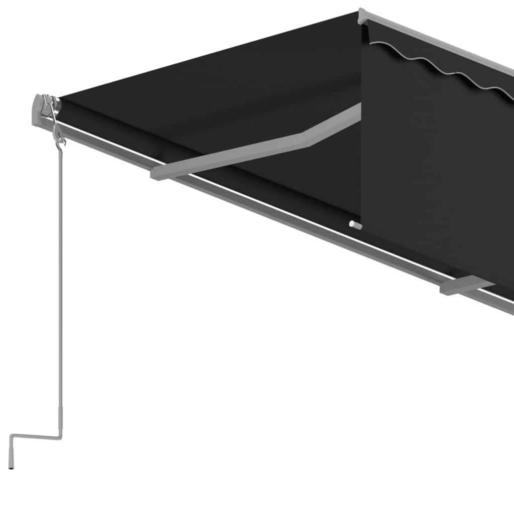 vidaXL Tenda da Sole Retrattile Manuale con Parasole 4x3 m Antracite