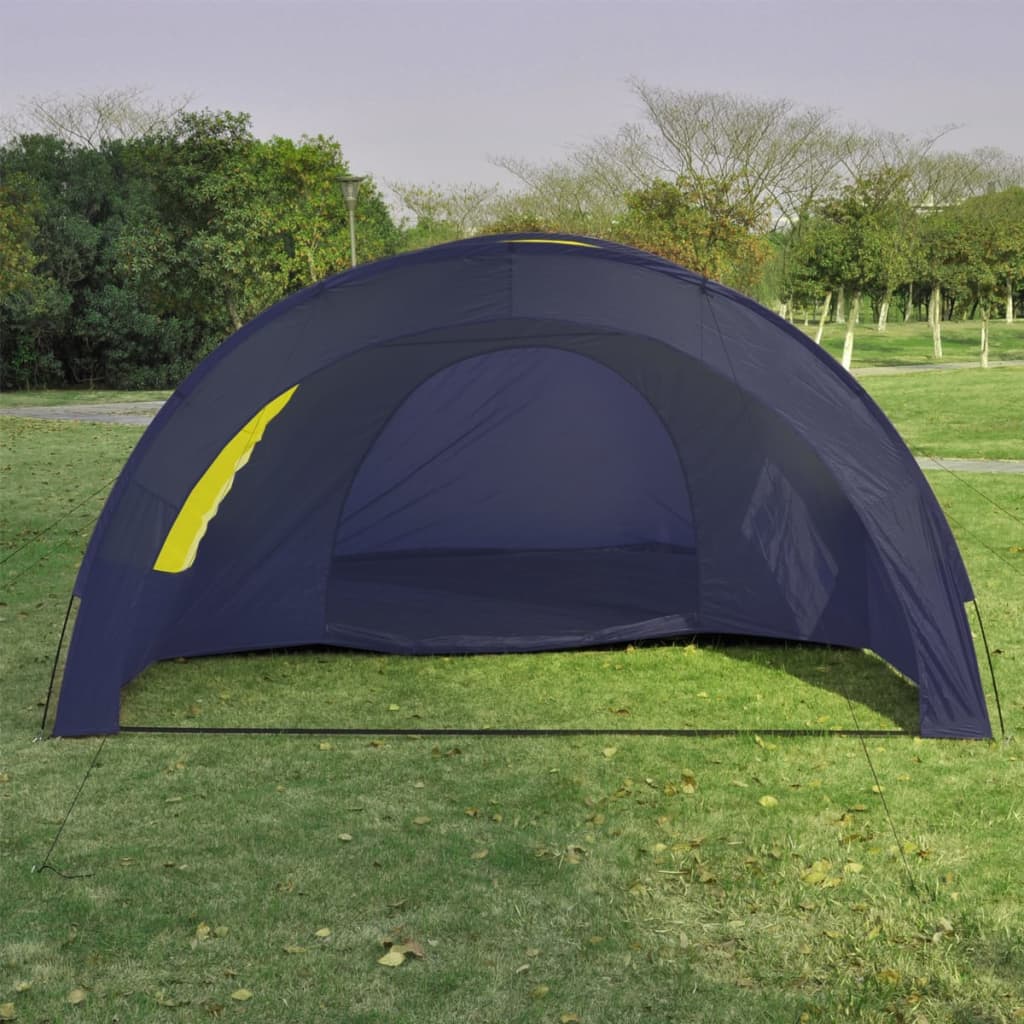 vidaXL Tenda da Campeggio in Poliestere per 6 Persone Blu e Giallo