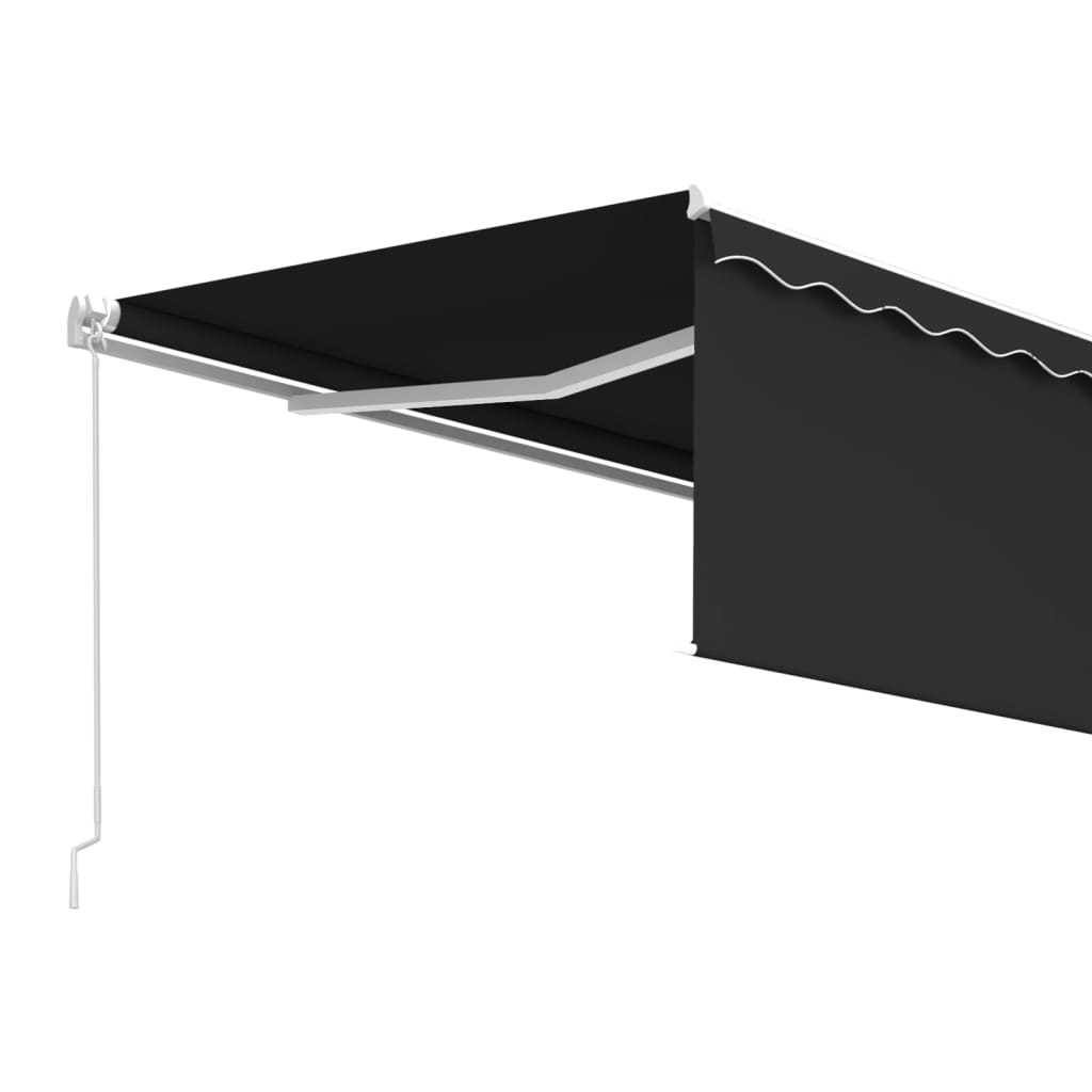 vidaXL Tenda da Sole Retrattile Manuale con Parasole 4x3 m Antracite