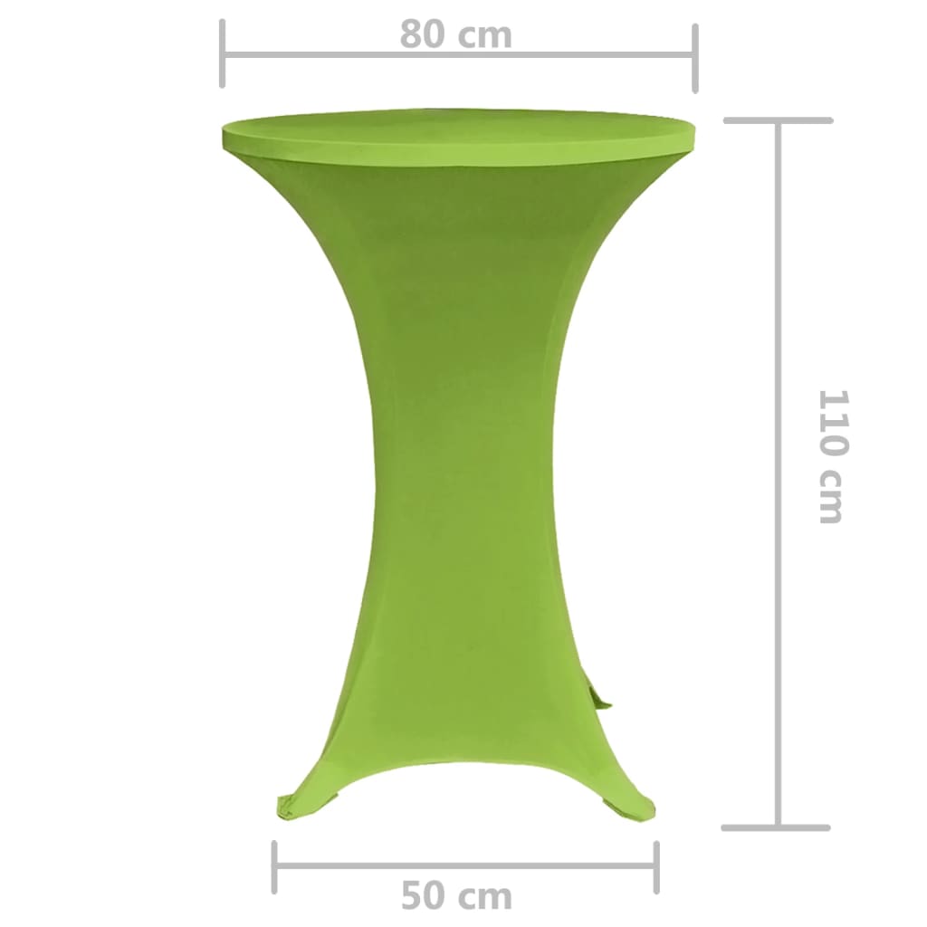 vidaXL Copertura Elastica per Tavolo 2 pezzi 80 cm Verde