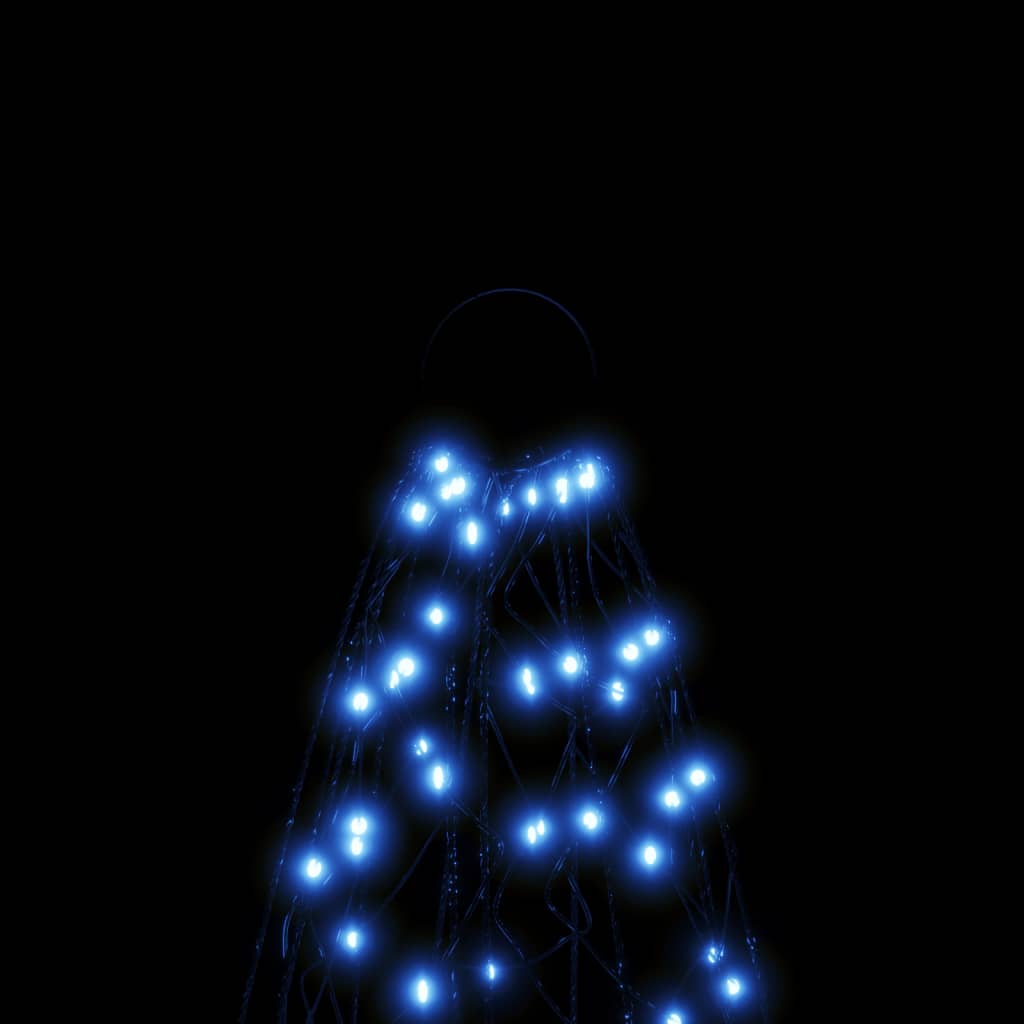 vidaXL Albero di Natale Pennone Blu 1400 LED 500 cm
