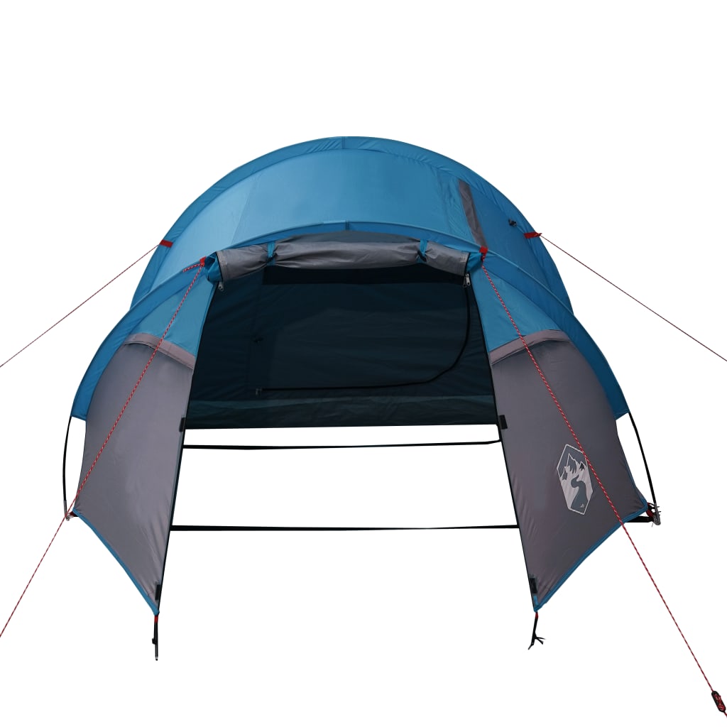 vidaXL Tenda da Campeggio 4 Persone Blu 360x135x105 cm Taffetà 185T