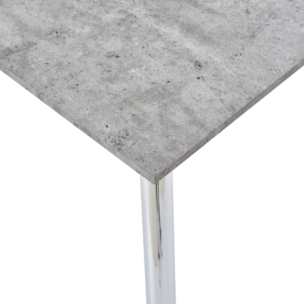 vidaXL Tavolo da Pranzo Cemento e Argento 120x60x74 cm in MDF