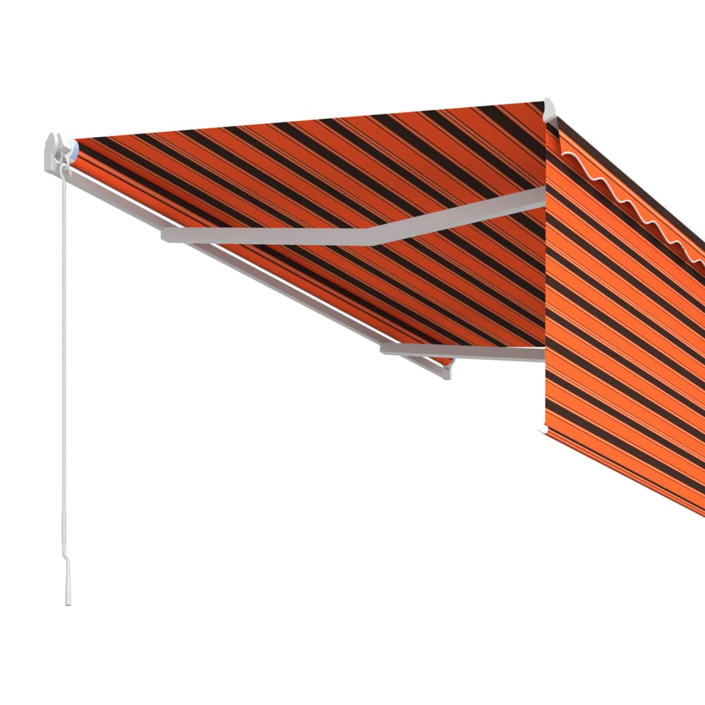 vidaXL Tenda Retrattile Manuale con Parasole 3x2,5m Arancione Marrone