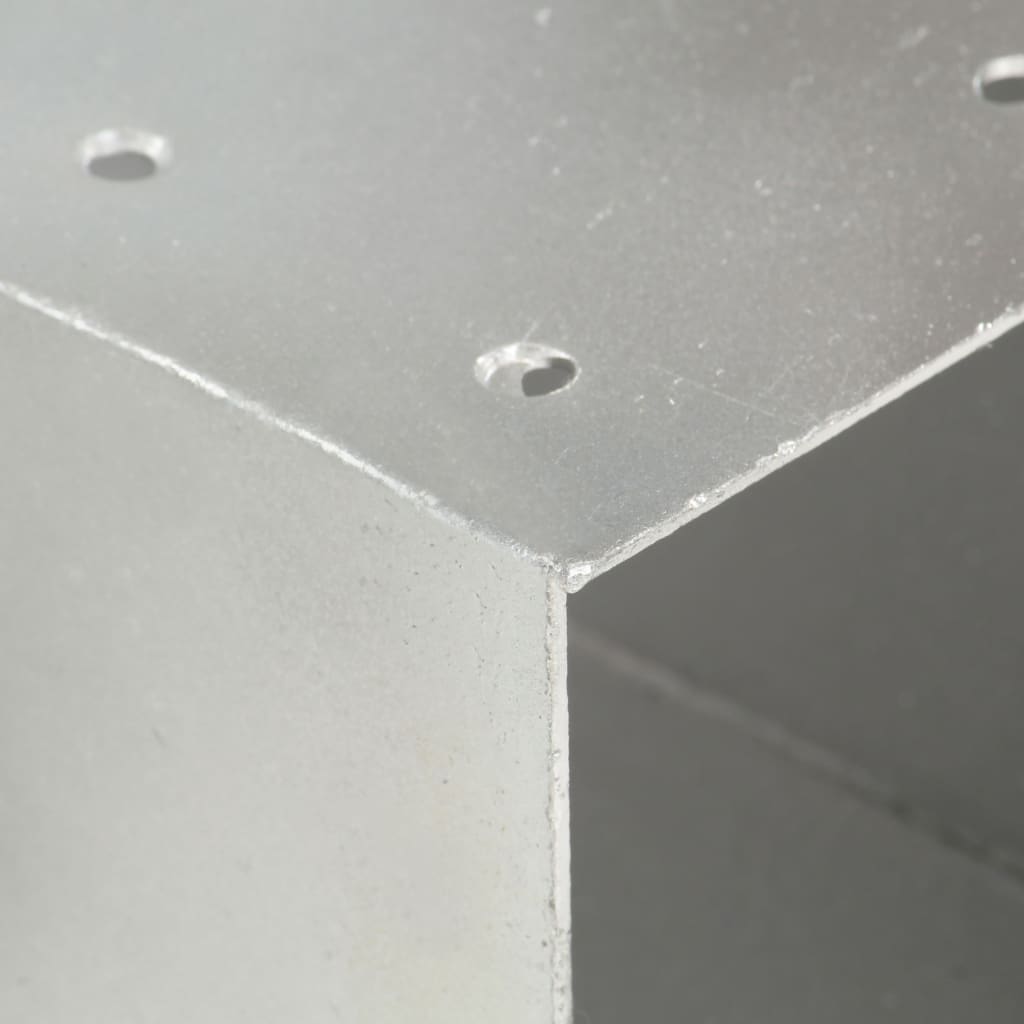 vidaXL Connettori Pali a Forma di X 4 pz in Metallo Zincato 101x101 mm
