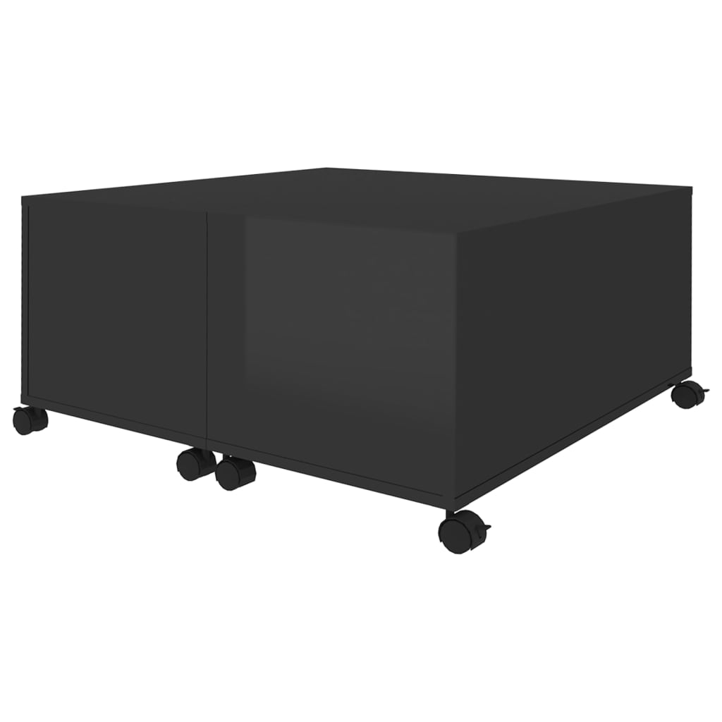 vidaXL Tavolino da Salotto Nero Lucido 75x75x38 cm Legno Multistrato