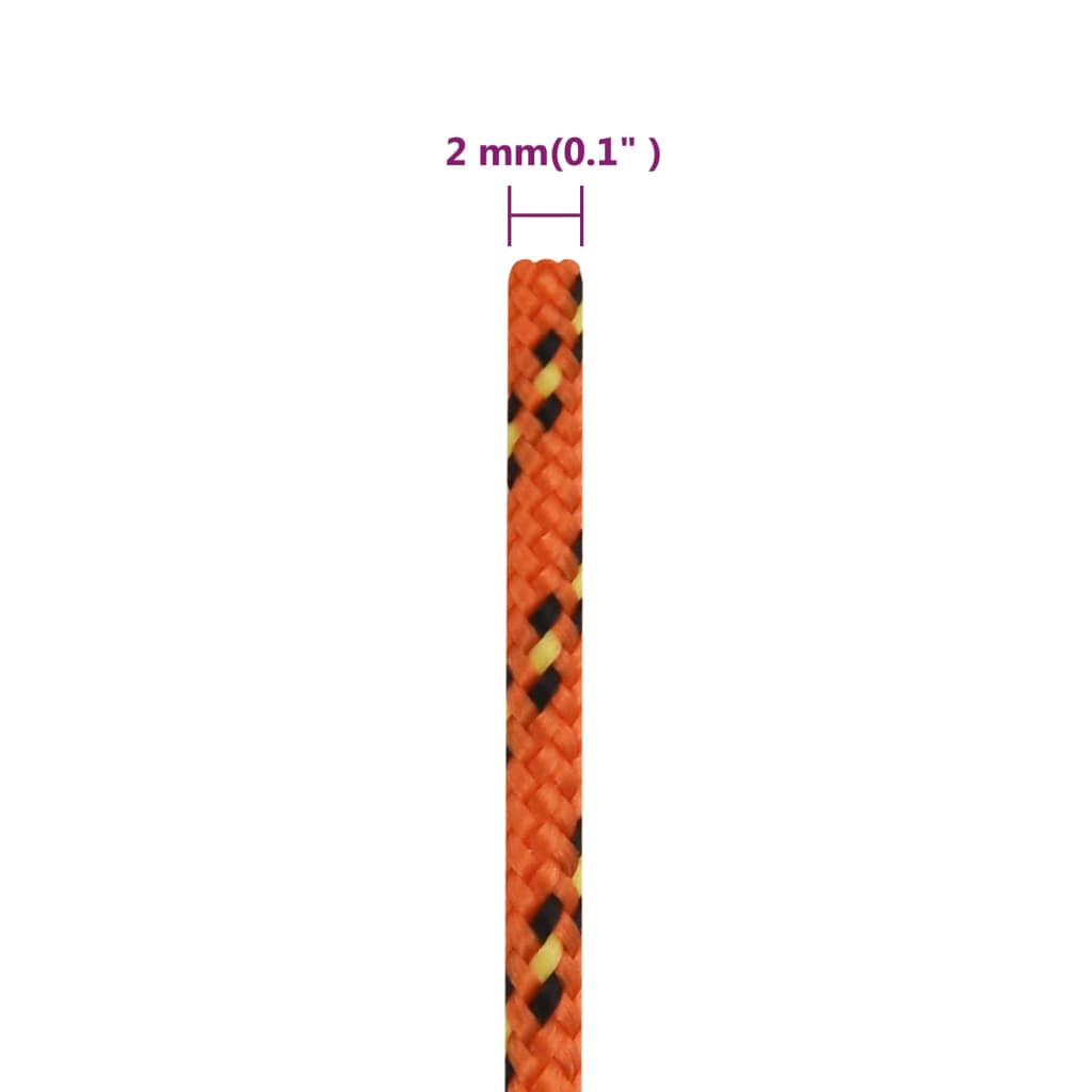 vidaXL Corda Nautica Arancione 2 mm 25 m in Polipropilene