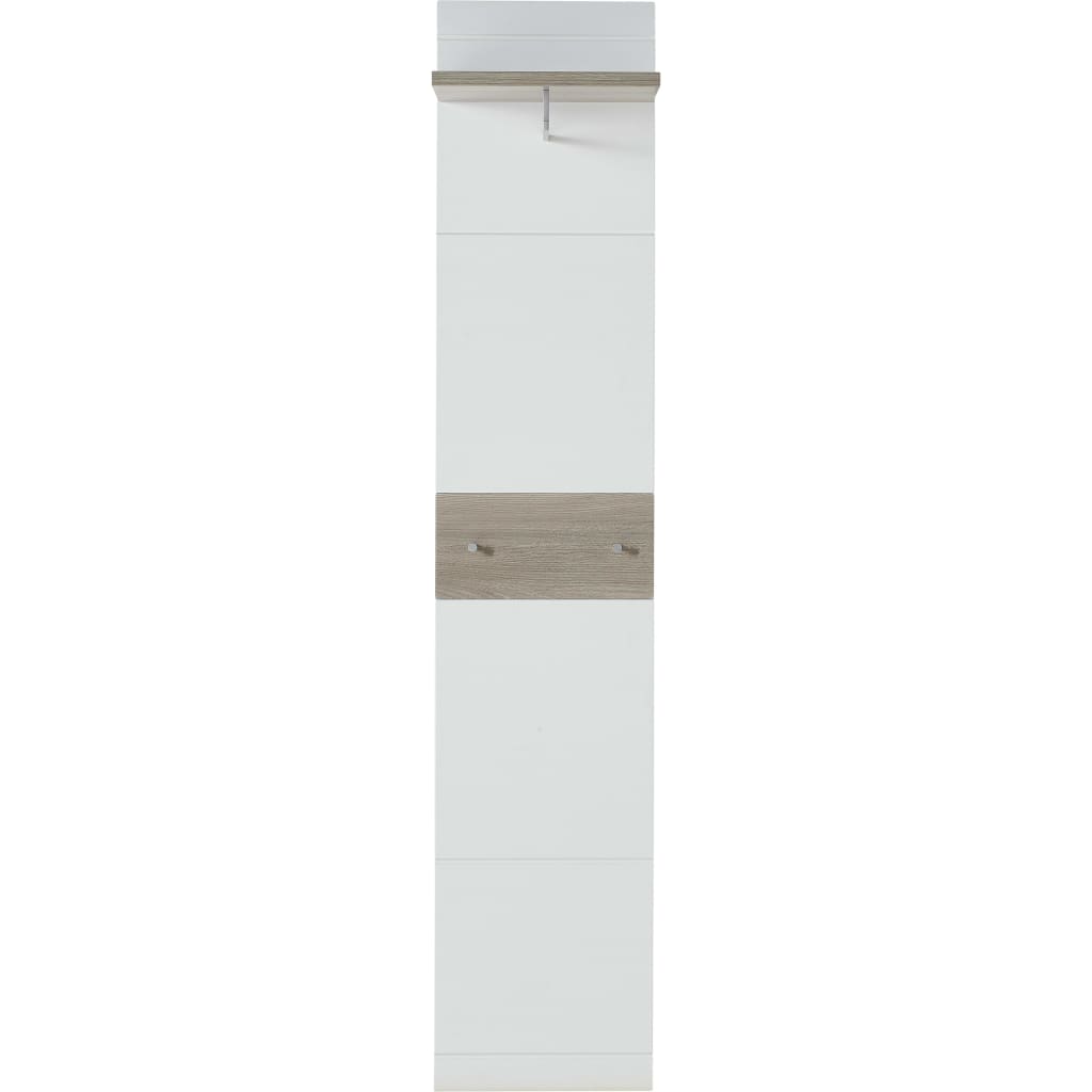 Germania Appendiabiti Malou 39x29,9x19,46 cm Bianco e Rovere Nelson