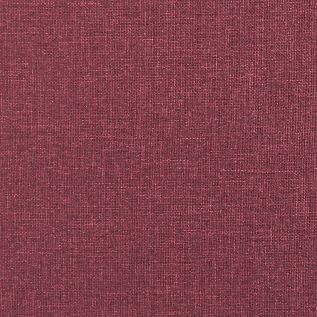 vidaXL Poltrona con Poggiapiedi Rosso Vino 60 cm in Tessuto