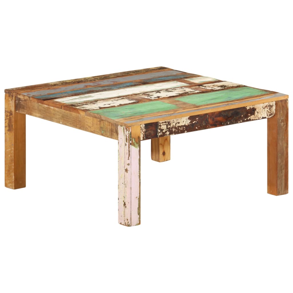Tavolino In Legno - Tavolino Salotto Rosso Dipinto A Mano Legno Massello Di Mango 93816399