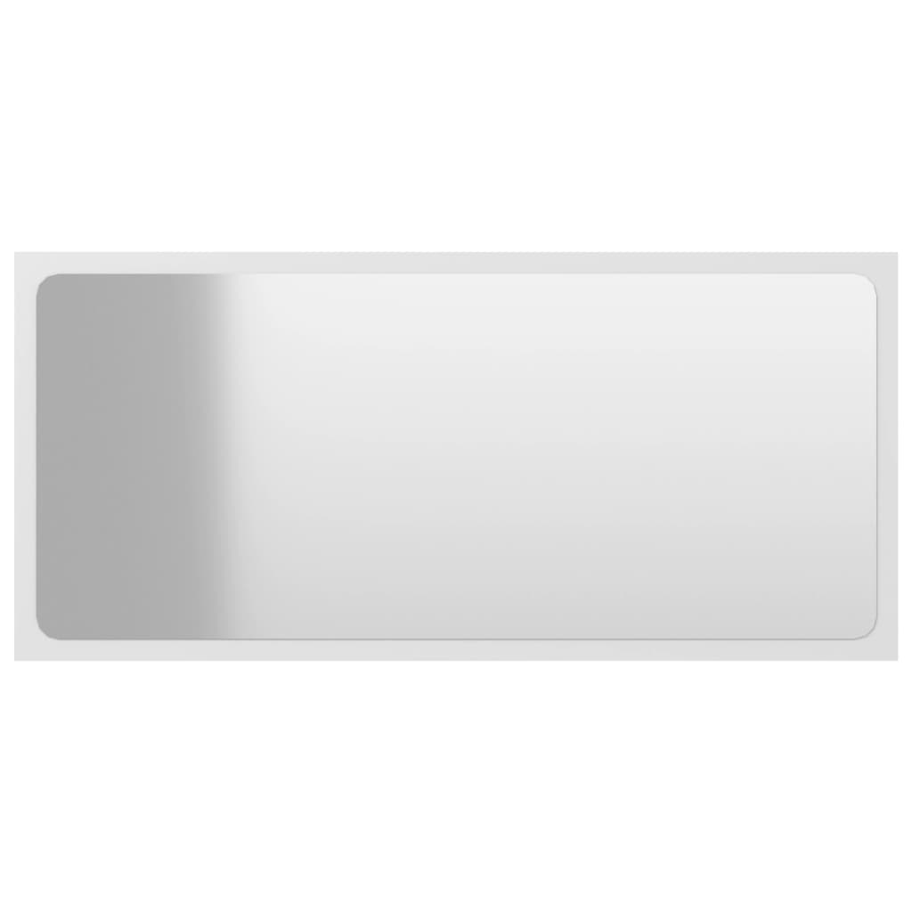 vidaXL Specchio da Bagno Bianco 80x1,5x37 cm in Truciolato