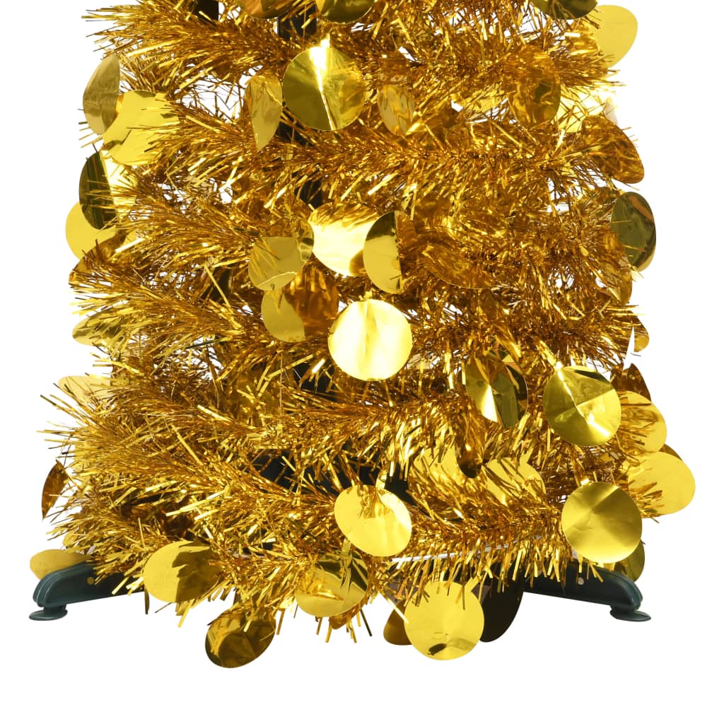 vidaXL Albero di Natale Artificiale Apribile Dorato 150 cm PET