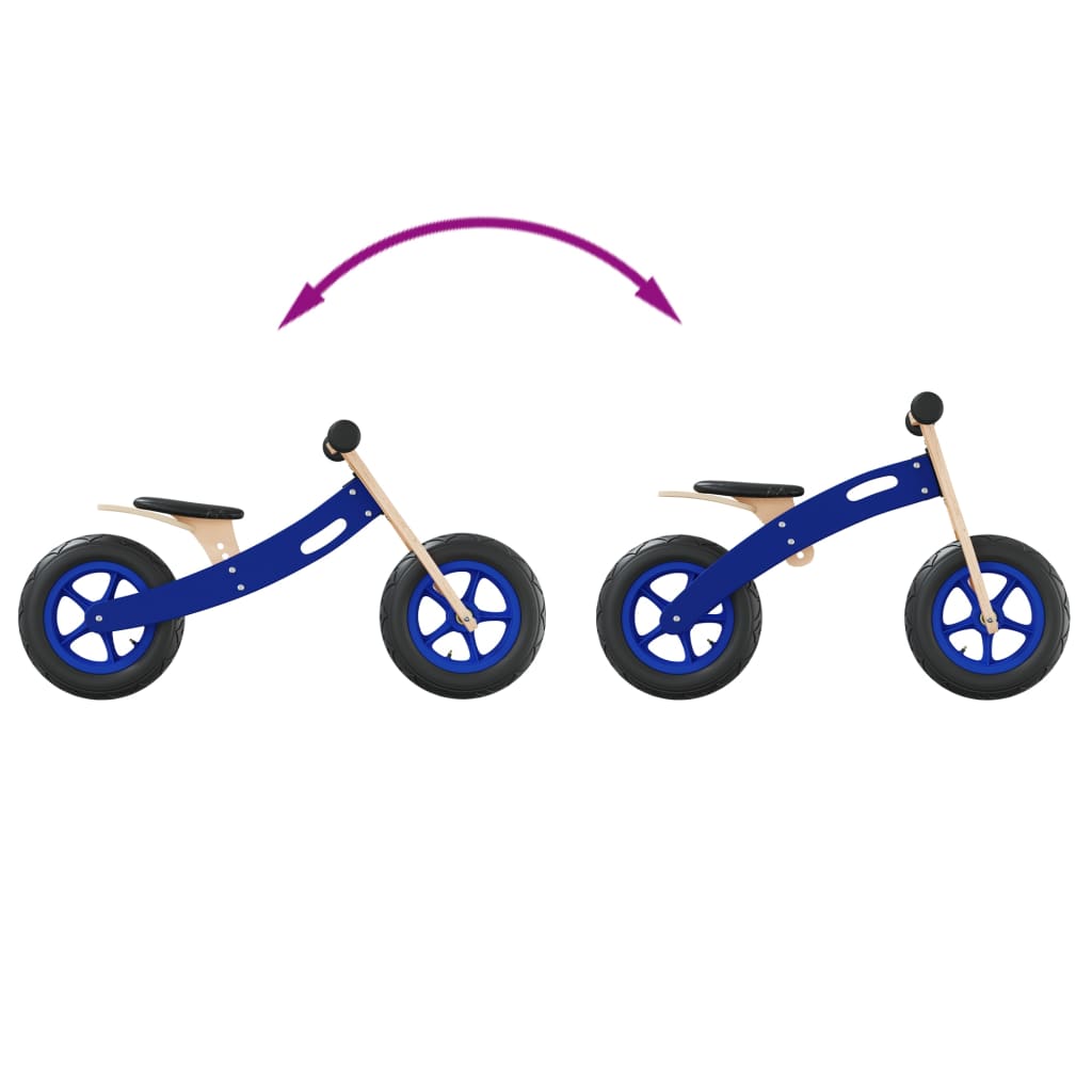 vidaXL Bicicletta Senza Pedali per Bambini con Pneumatici Aria Blu