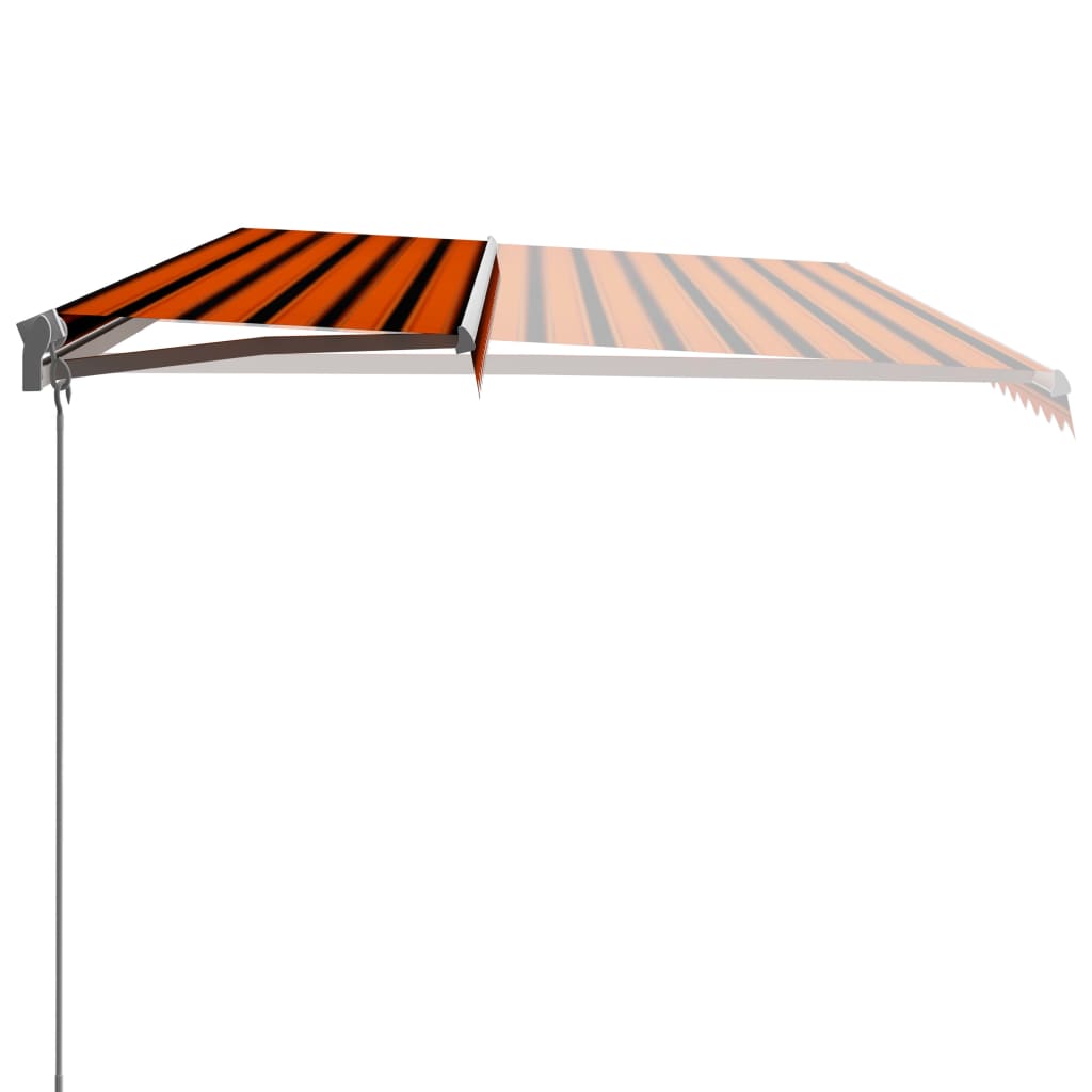 vidaXL Tenda da Sole Retrattile Manuale 600x300 cm Arancione e Marrone