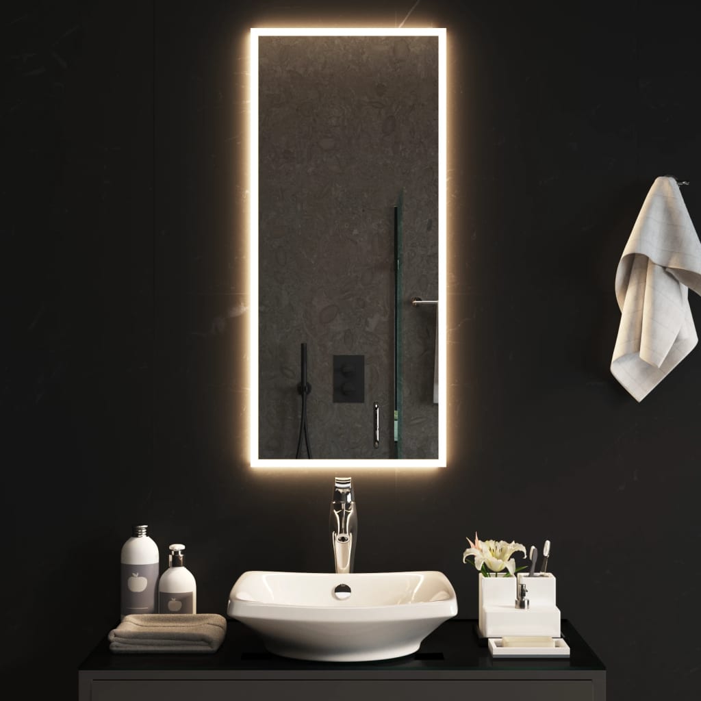 vidaXL Specchio da Bagno con Luci LED 40x90 cm