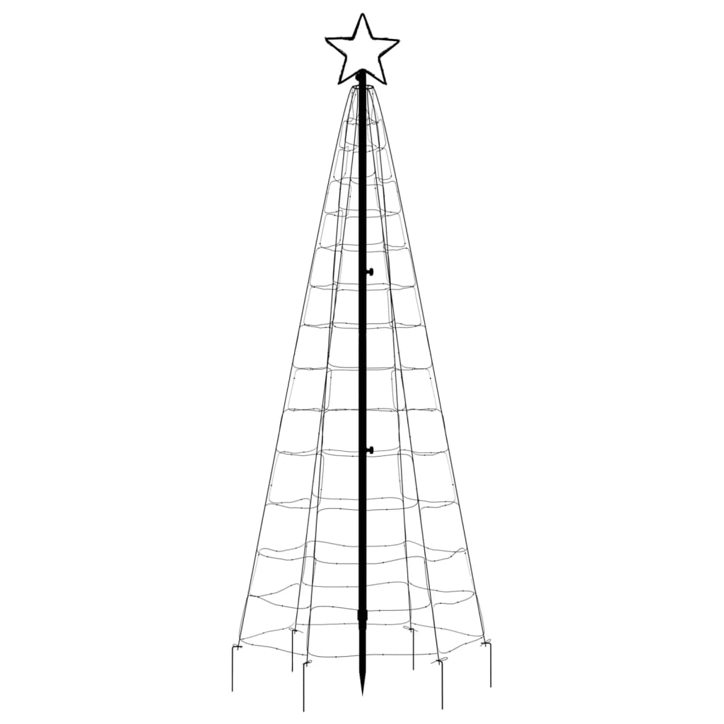 vidaXL Illuminazione Albero di Natale Picchetti 220LED Colorato 180cm