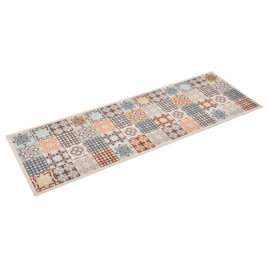 vidaXL Tappetino da Cucina Lavabile Mosaico a Colori 45x150 cm