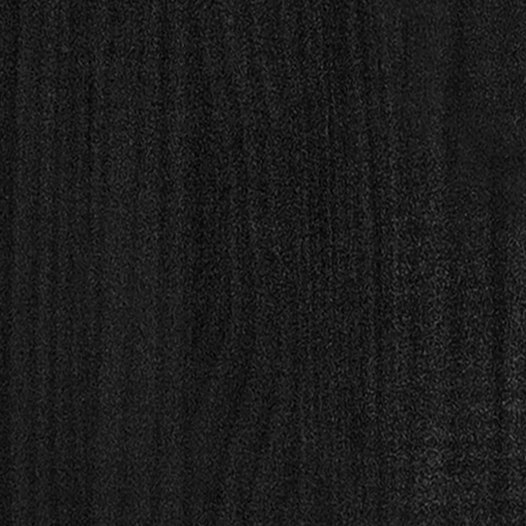 vidaXL Fioriera da Giardino Nera 110x31x70 cm Legno Massello di Pino