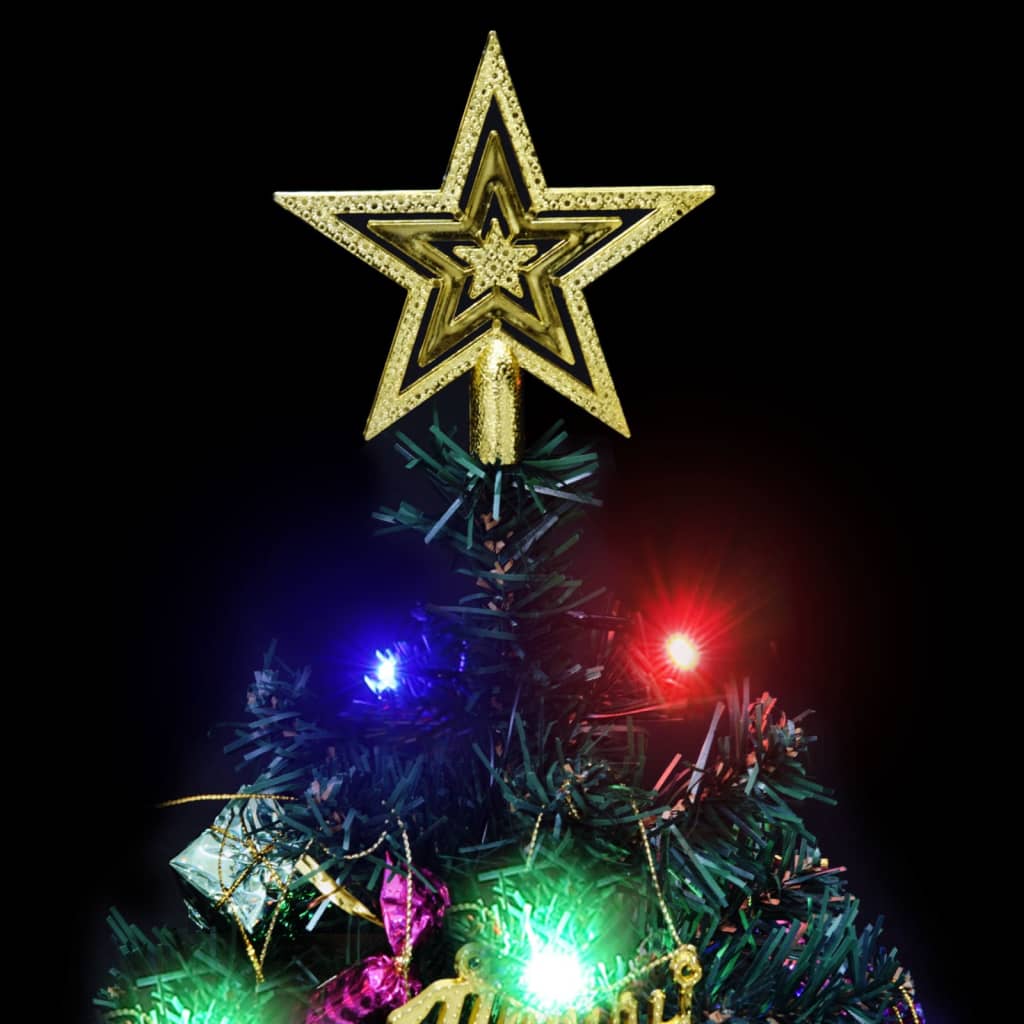 vidaXL Mini Albero di Natale Artificiale con Luci 20 LED Verde 45 cm