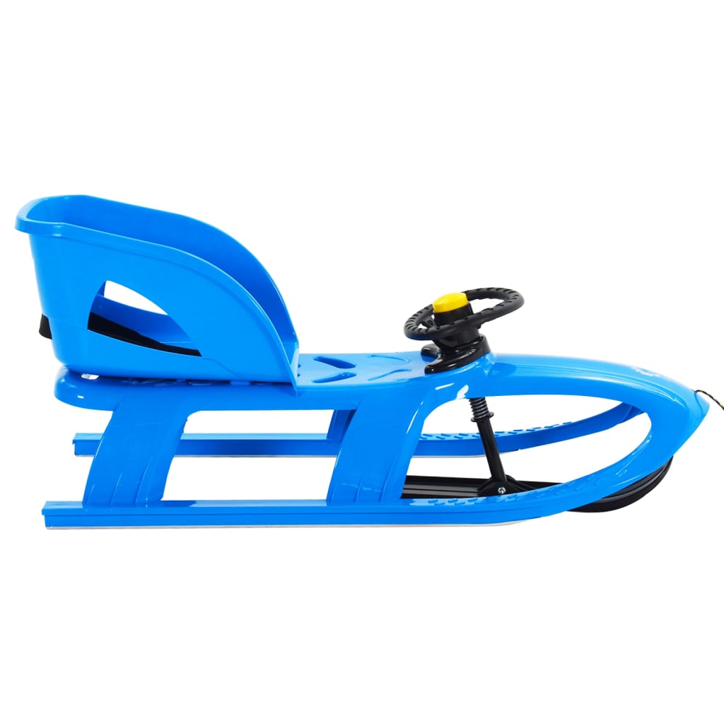 vidaXL Slittino con Seduta e Volante Blu 102,5x40x23 cm Polipropilene