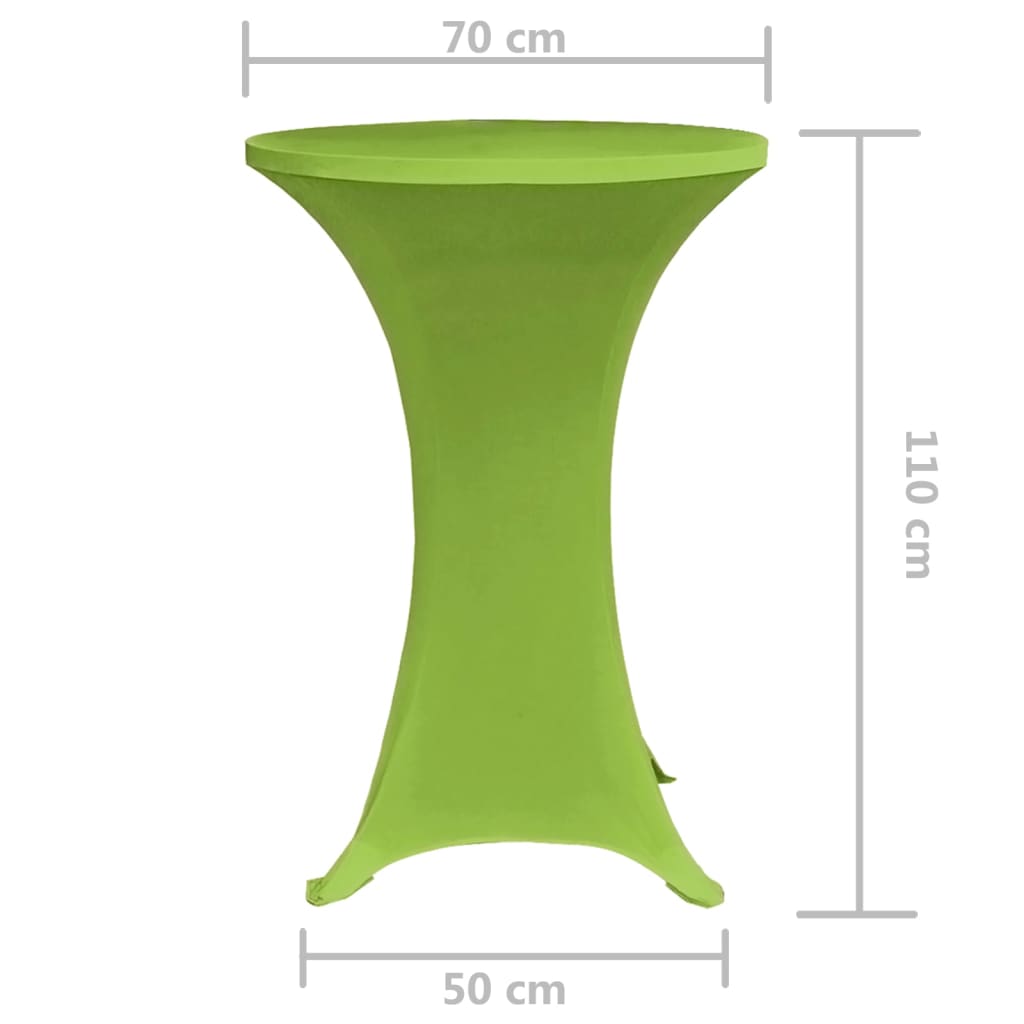 vidaXL Copertura Elastica per Tavolo 2 pezzi 70 cm Verde