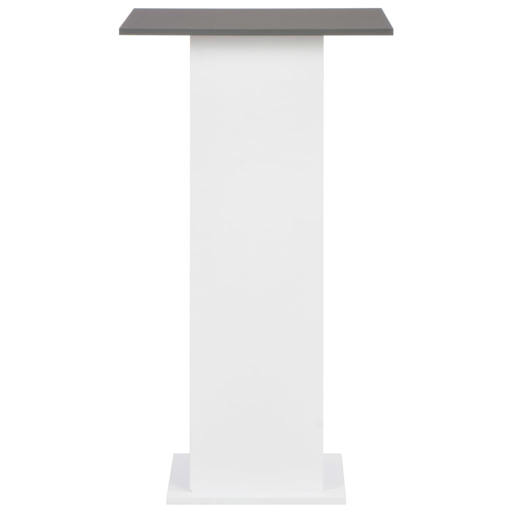 vidaXL Tavolo da Bar Bianco e grigio Antracite 60x60x110 cm