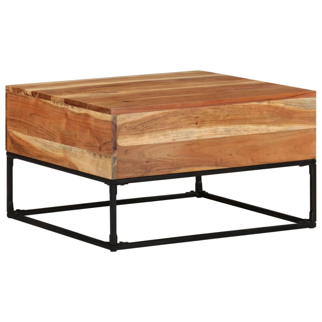 vidaXL Tavolino da Salotto 68x68x41 cm in Legno Massello di Acacia