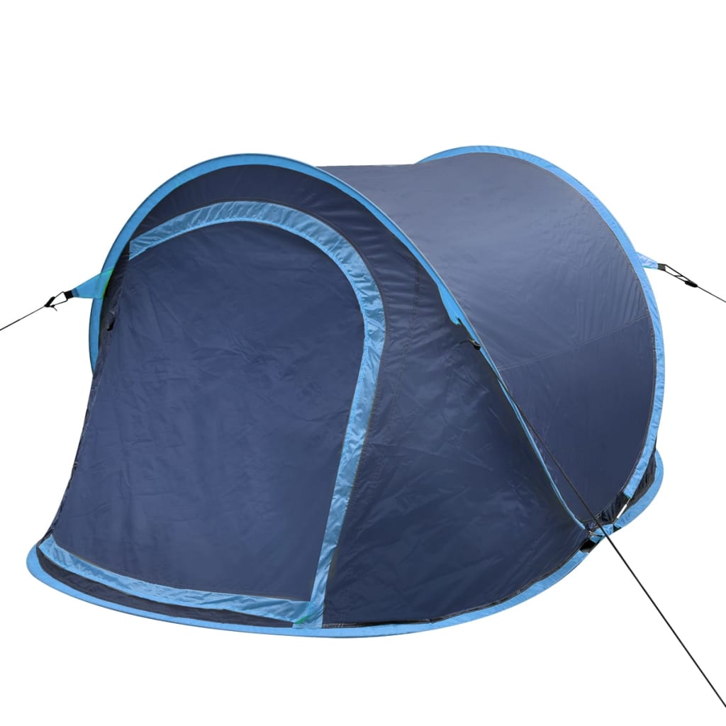 vidaXL Tenda da Campeggio Pop-up per 2 Persone Blu Marino/Azzurro