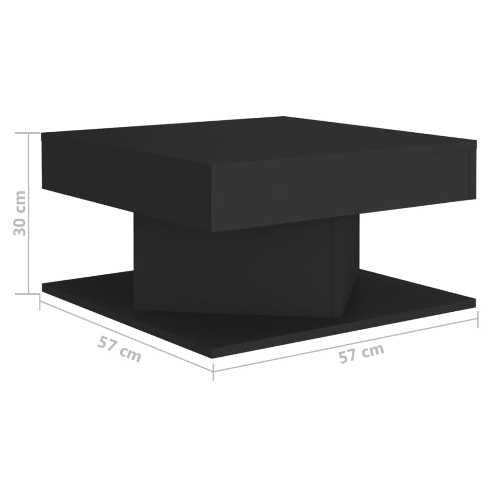 vidaXL Tavolino da Salotto Nero 57x57x30 cm in Legno Multistrato