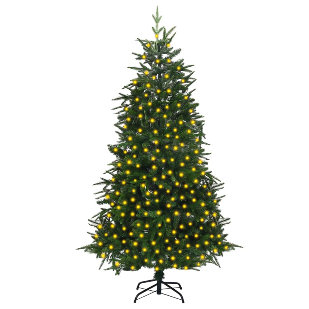 vidaXL Albero di Natale Artificiale Preiluminato 210 cm Verde PVC e PE