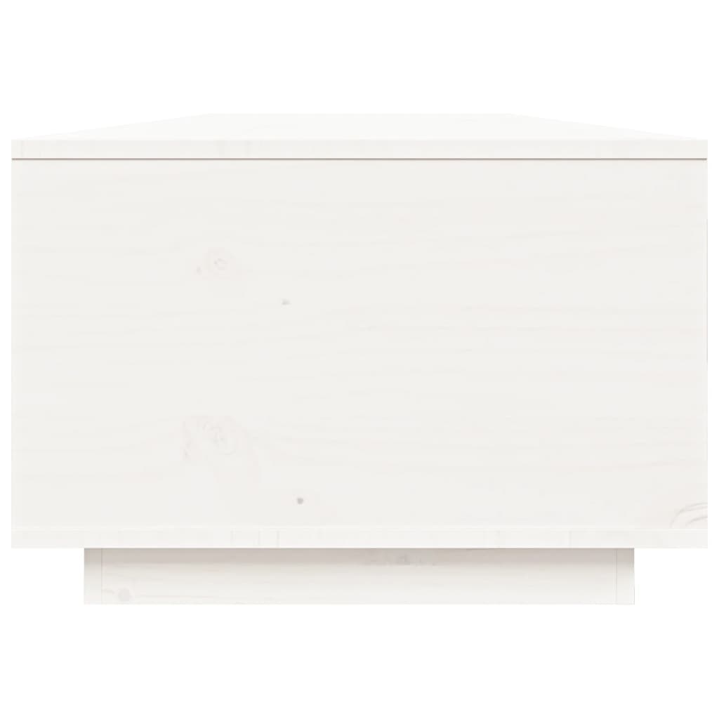 vidaXL Tavolino da Salotto Bianco 80x50x35,5 cm Legno Massello di Pino