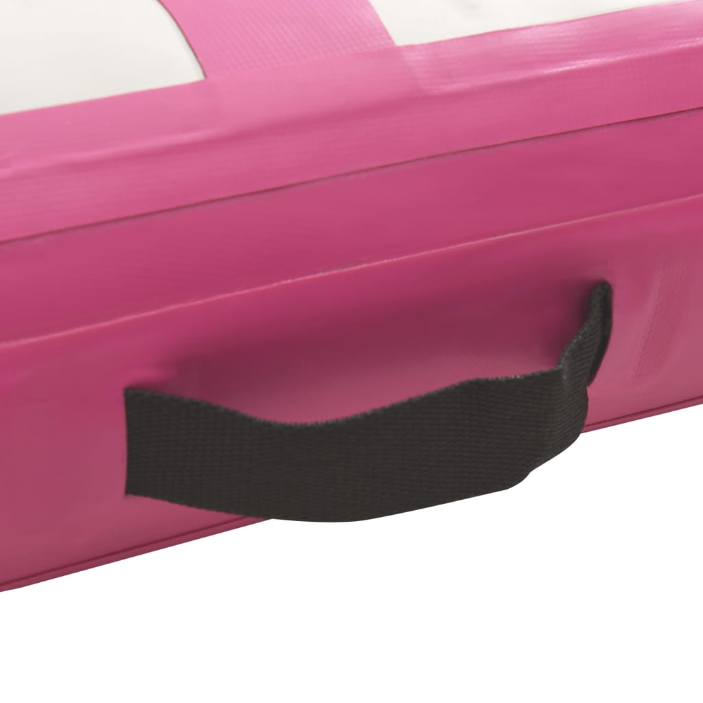 vidaXL Tappetino Ginnastica Gonfiabile con Pompa 300x100x15cm PVC Rosa