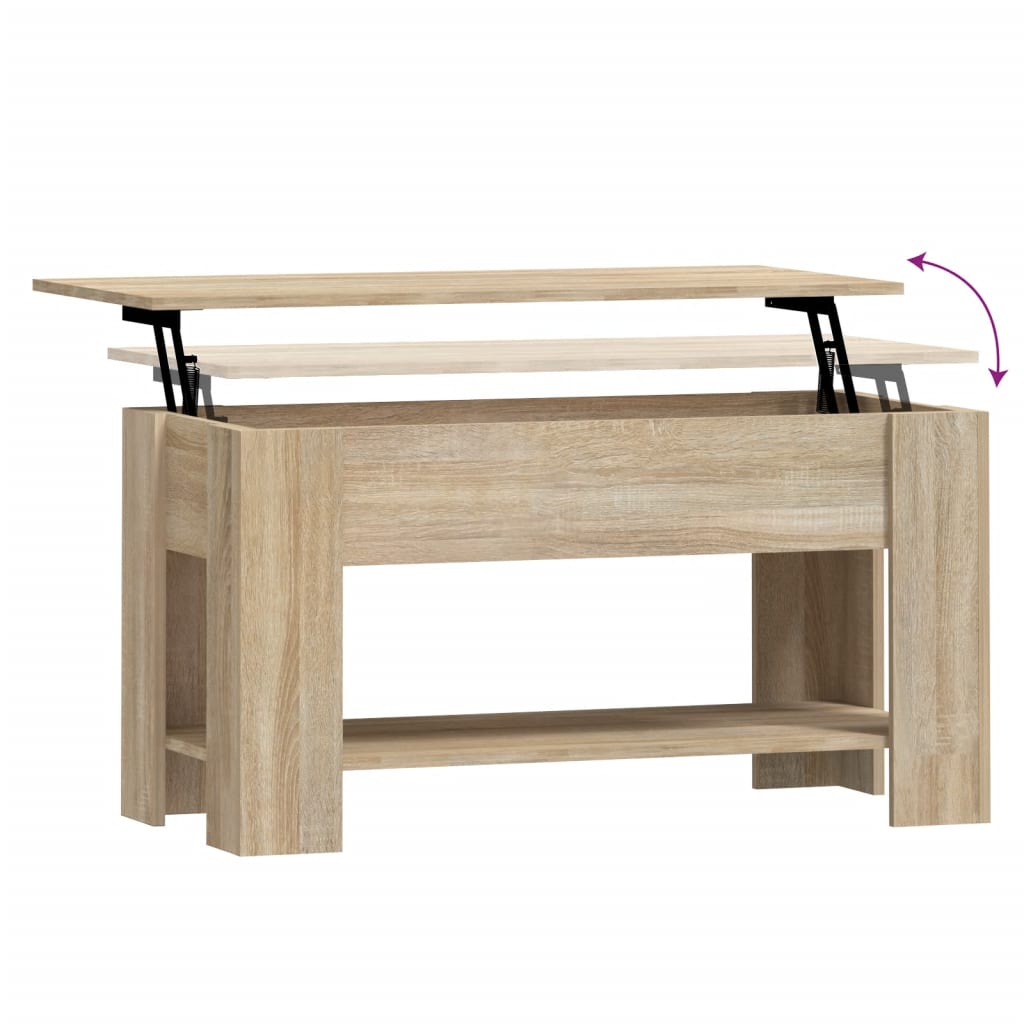 vidaXL Tavolino da Salotto Rovere Sonoma 101x49x52cm Legno Multistrato