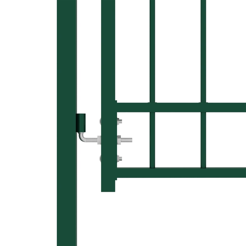 vidaXL Cancello per Recinzione con Punte in Acciaio 100x150 cm Verde