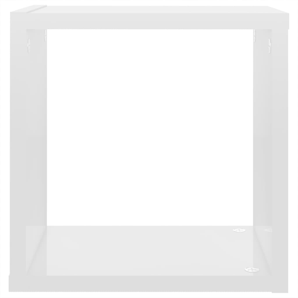 vidaXL Mensole Parete a Cubo 6 pz Bianco Lucido 26x15x26 cm