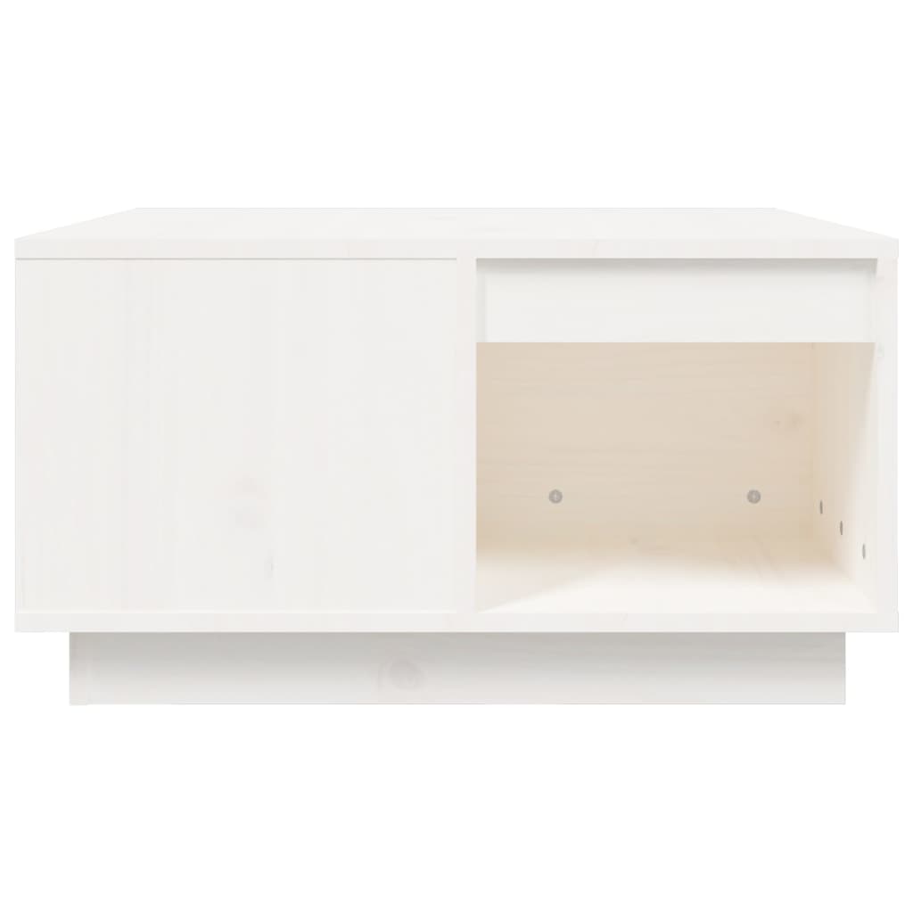 vidaXL Tavolino da Salotto Bianco 60x61x32,5 cm Legno Massello di Pino
