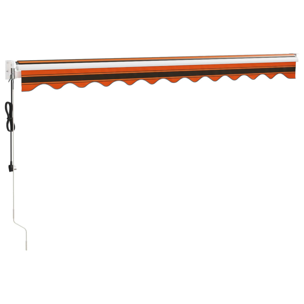 vidaXL Tenda Sole Automatica Retrattile Arancione e Marrone 3x2,5 m