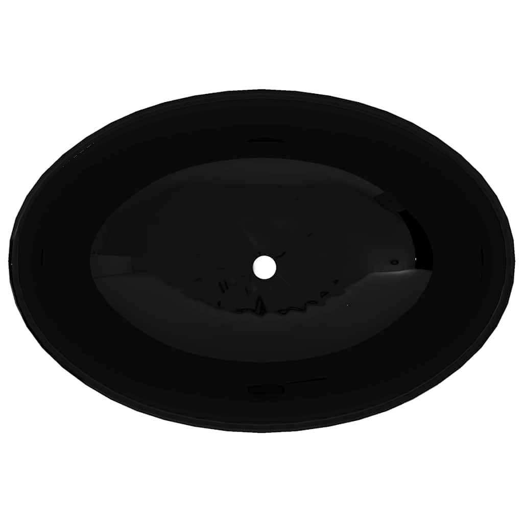 Lavello In Ceramica Di Lusso Vetnasa - Bianco, Ovale 40 X 33 Cm, Per Cucina Di Design, 5.7 Kg