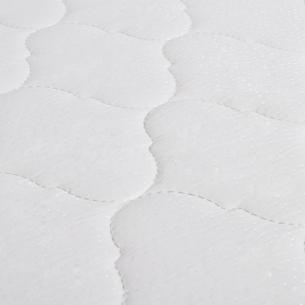 vidaXL Letto con Materasso Memory Foam Tessuto Beige 160x200 cm